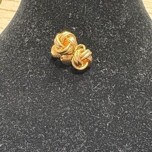 Sarah Coventry Gold Knot Clip-on Earrings